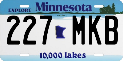 MN license plate 227MKB