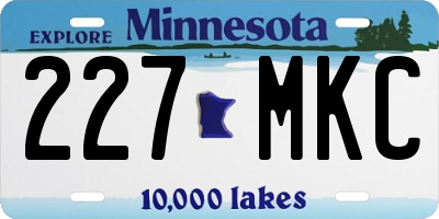 MN license plate 227MKC