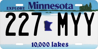 MN license plate 227MYY