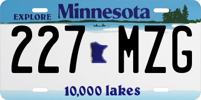 MN license plate 227MZG