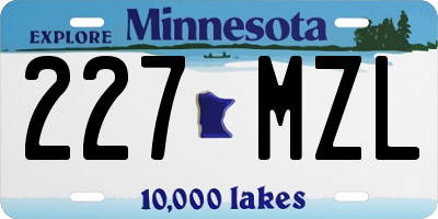 MN license plate 227MZL