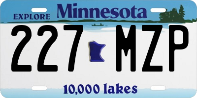 MN license plate 227MZP