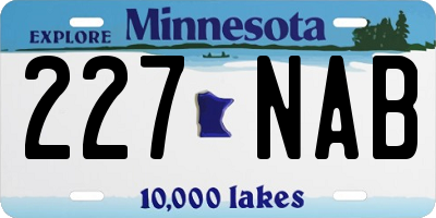 MN license plate 227NAB