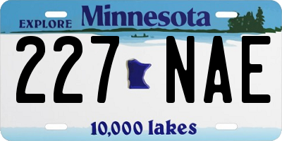 MN license plate 227NAE