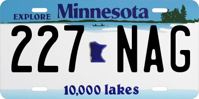 MN license plate 227NAG
