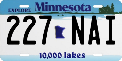 MN license plate 227NAI