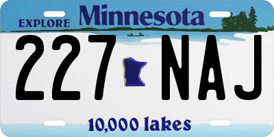 MN license plate 227NAJ