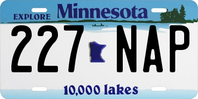MN license plate 227NAP