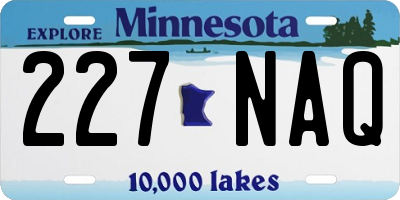 MN license plate 227NAQ