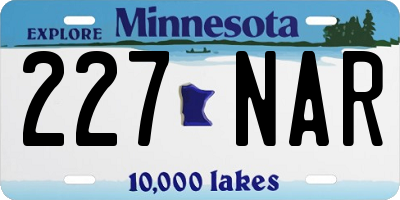 MN license plate 227NAR