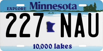MN license plate 227NAU