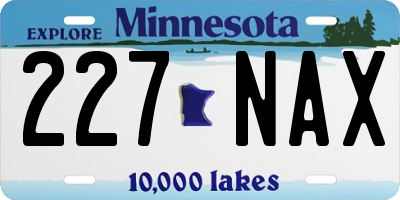 MN license plate 227NAX