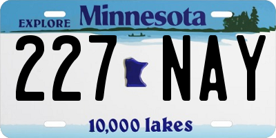 MN license plate 227NAY