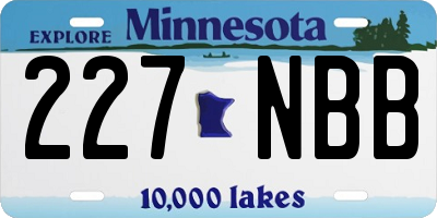 MN license plate 227NBB