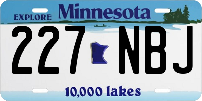 MN license plate 227NBJ
