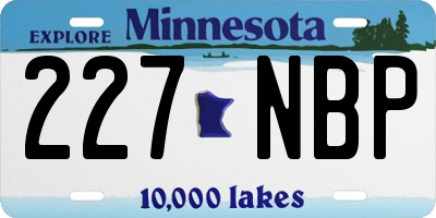 MN license plate 227NBP