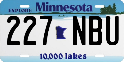 MN license plate 227NBU
