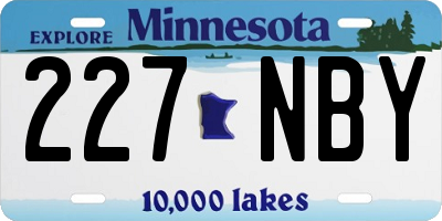 MN license plate 227NBY