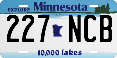 MN license plate 227NCB
