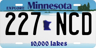 MN license plate 227NCD