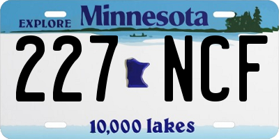 MN license plate 227NCF