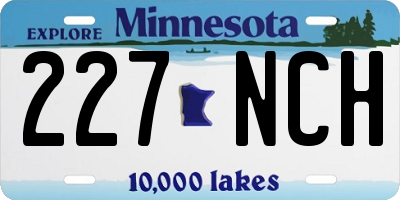 MN license plate 227NCH