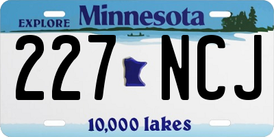 MN license plate 227NCJ