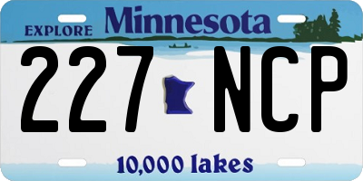MN license plate 227NCP