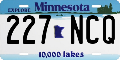 MN license plate 227NCQ