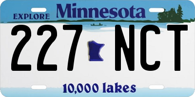 MN license plate 227NCT