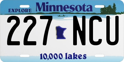 MN license plate 227NCU