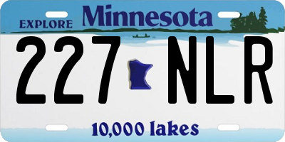 MN license plate 227NLR