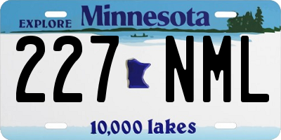 MN license plate 227NML