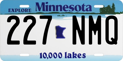MN license plate 227NMQ