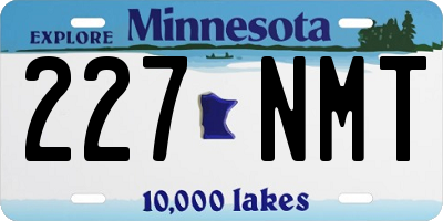 MN license plate 227NMT