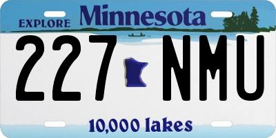 MN license plate 227NMU