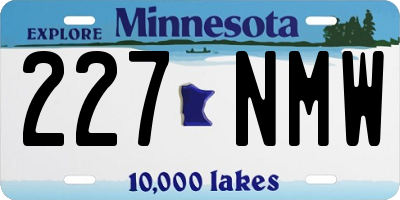 MN license plate 227NMW