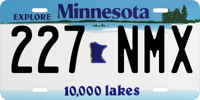 MN license plate 227NMX