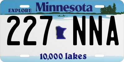 MN license plate 227NNA