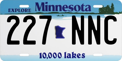 MN license plate 227NNC