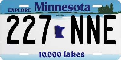 MN license plate 227NNE