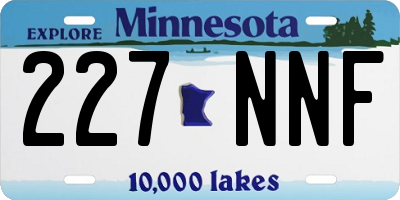 MN license plate 227NNF