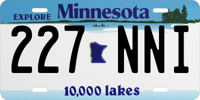 MN license plate 227NNI