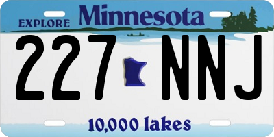 MN license plate 227NNJ