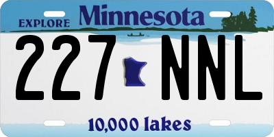 MN license plate 227NNL