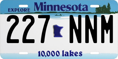 MN license plate 227NNM