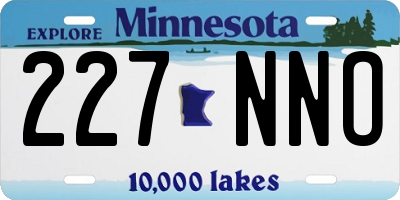 MN license plate 227NNO