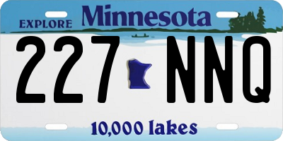 MN license plate 227NNQ