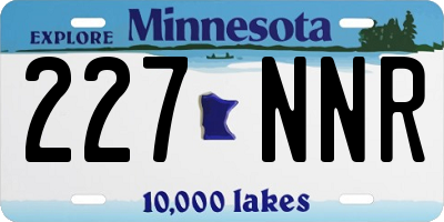 MN license plate 227NNR