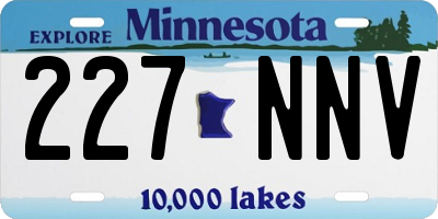 MN license plate 227NNV